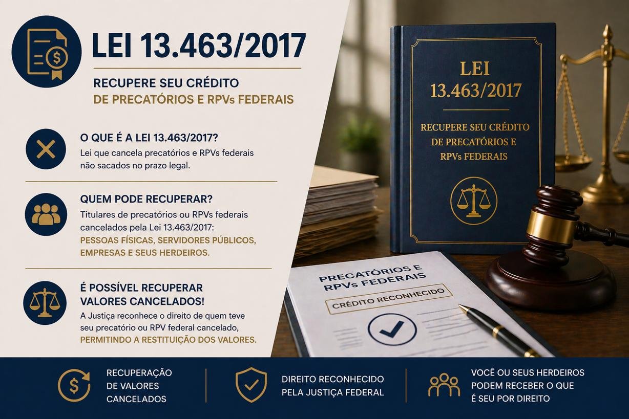 Lei 13.463 cancelamento de precatórios